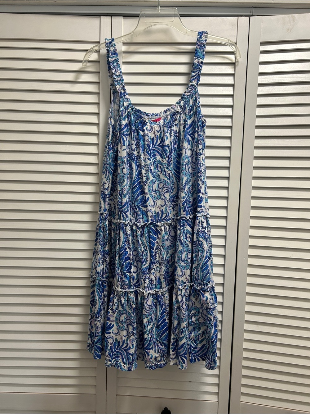 Lilly Pulitzer Blue Paisley Tiered Sundress - Women